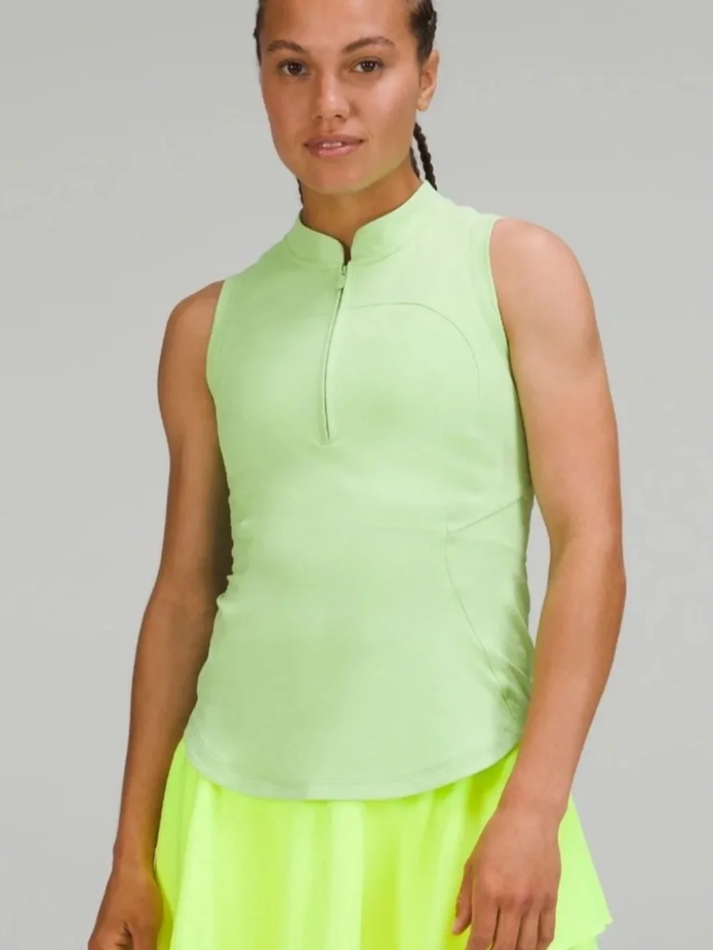 Lululemon Front Zip Mock-Neck Tennis Tank Top